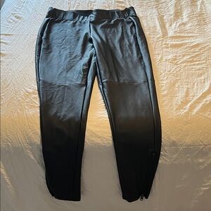 Lane Bryant Black Faux-Leather Leggings